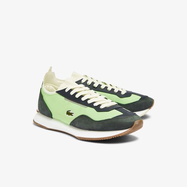 Lacoste Match Break Textile Sneakers - Tenisky Pánské Olivy Zelené / Světle Zelene | CZ-Fv9IFM